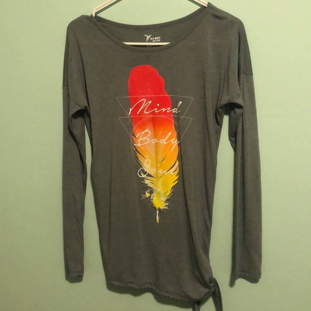 Long sleeve “mind, body, soul” shirt